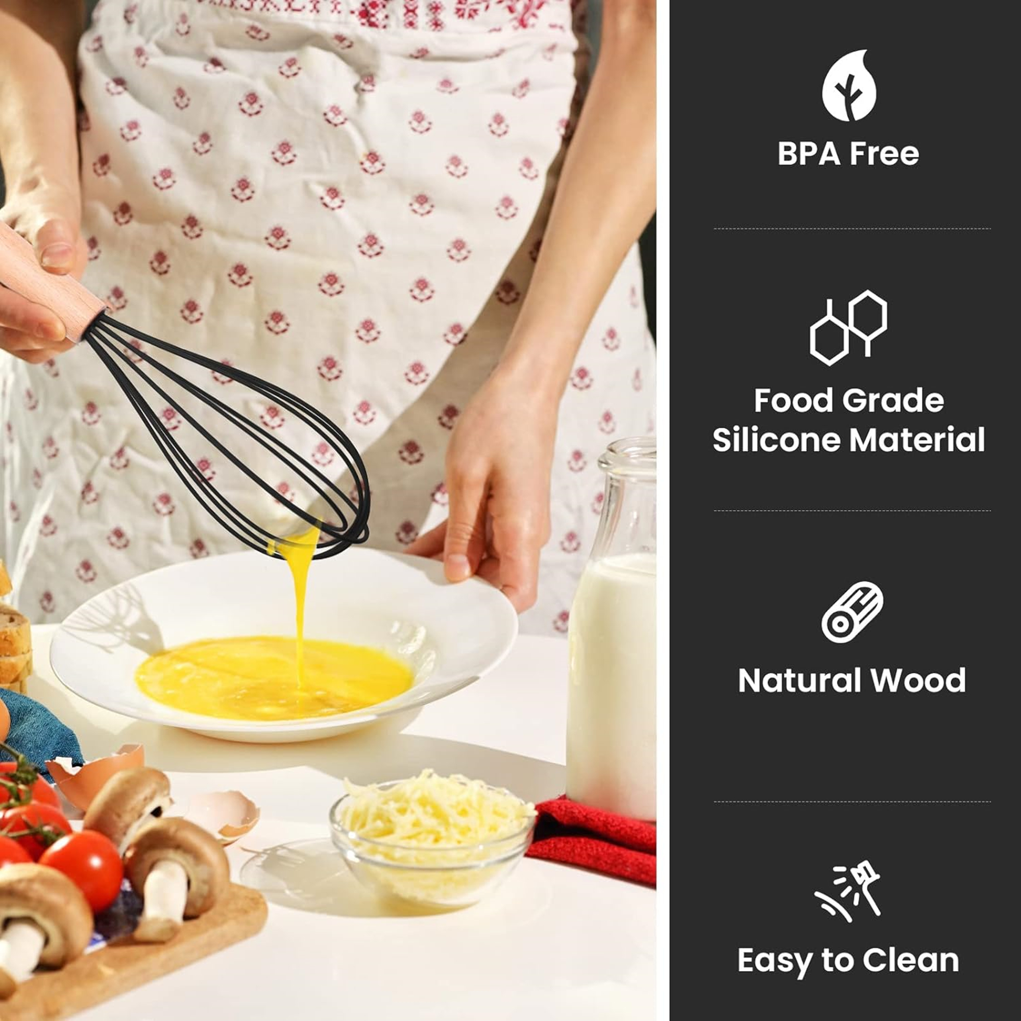 Silicone Whisks With Wooden Handle 2