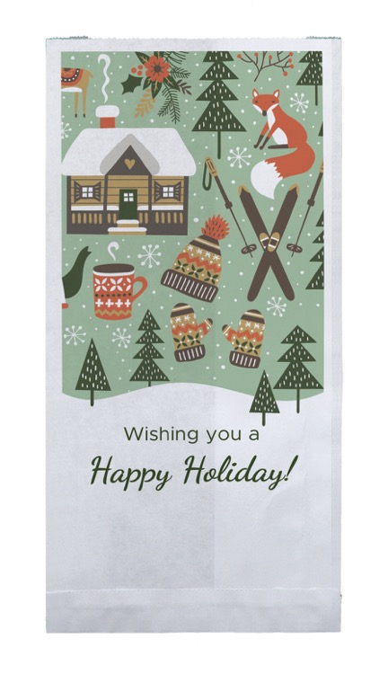 Christmas Scatter Design 4 Merchant Paper Bags (5" x 10" x 2") 3