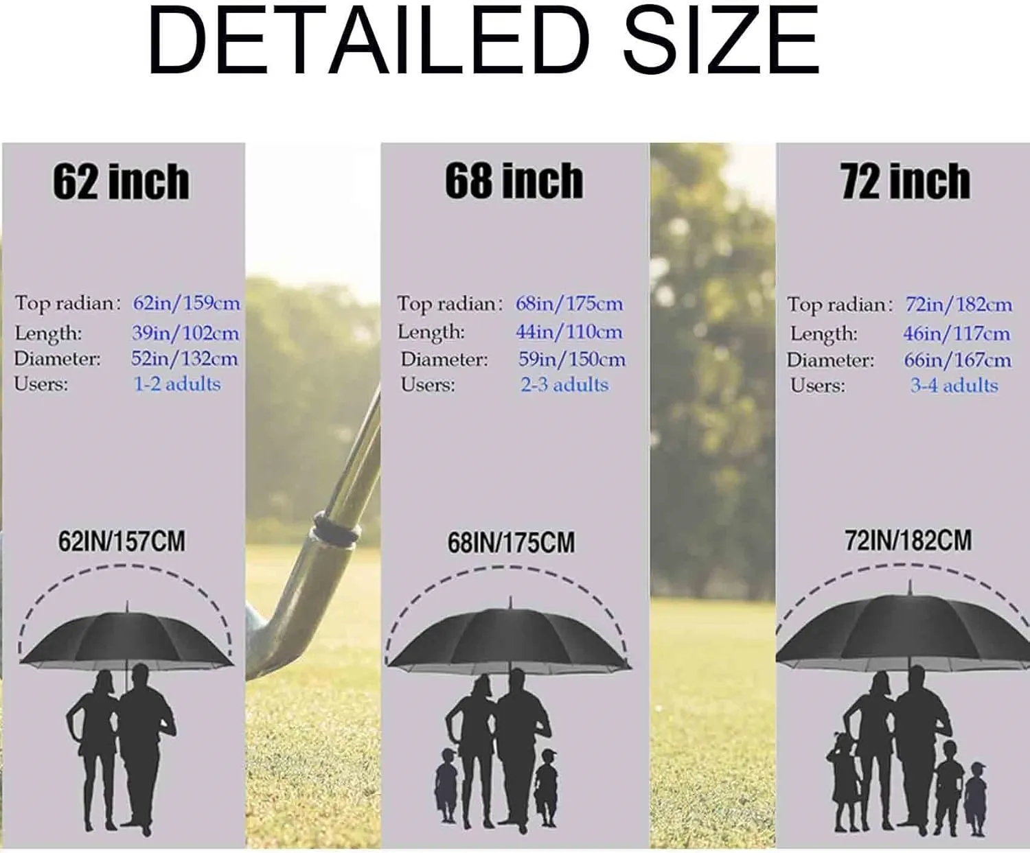Automatic Open Windproof Golf Umbrella 5