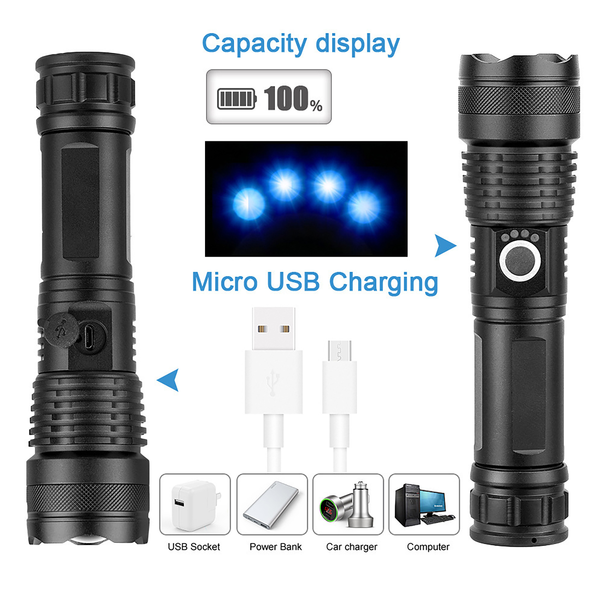 Outdoor Multifunctional Flashlight 4