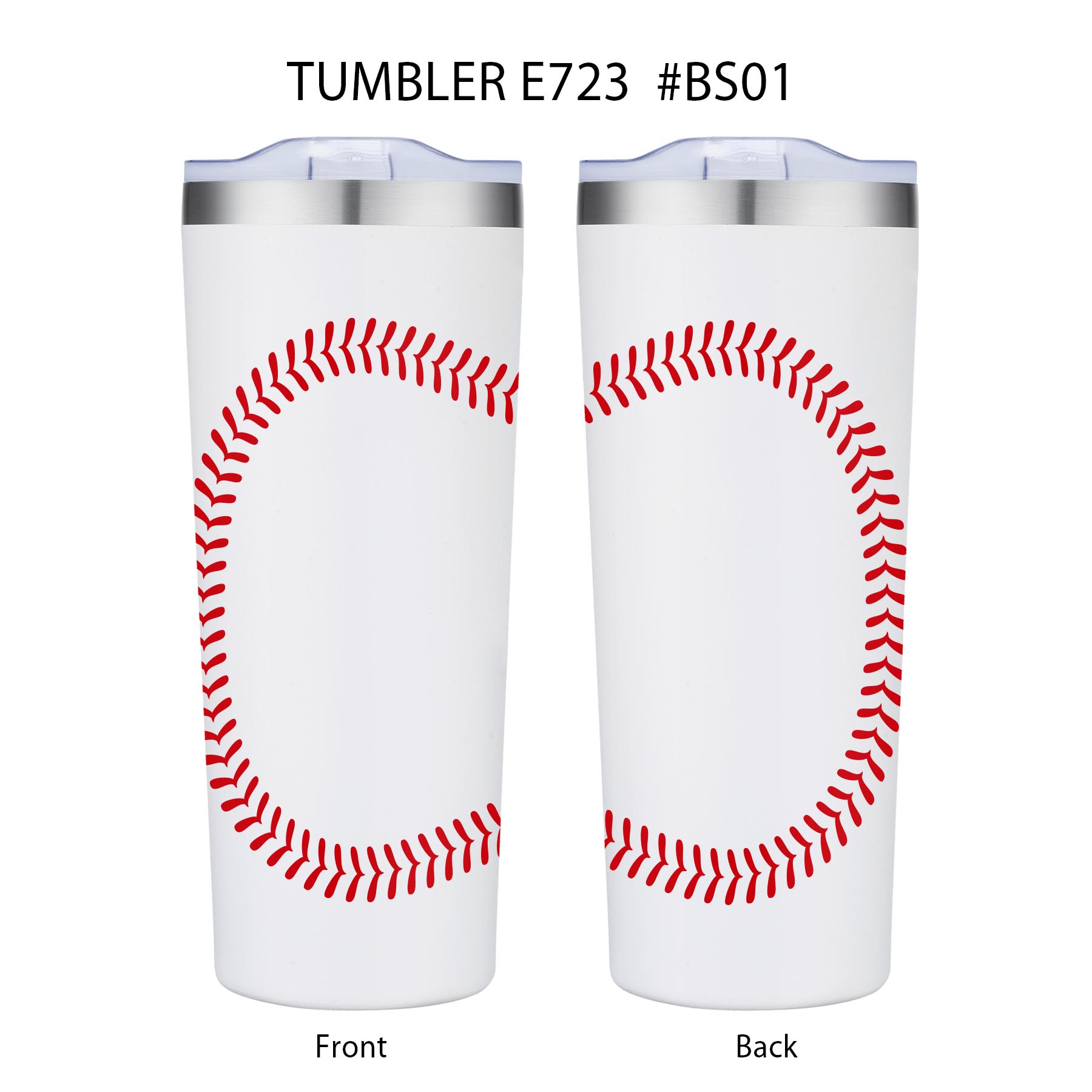 28 oz. Baseball Design Double Wall Stainless Steel Vacuum Tumbler Water Bottle 5