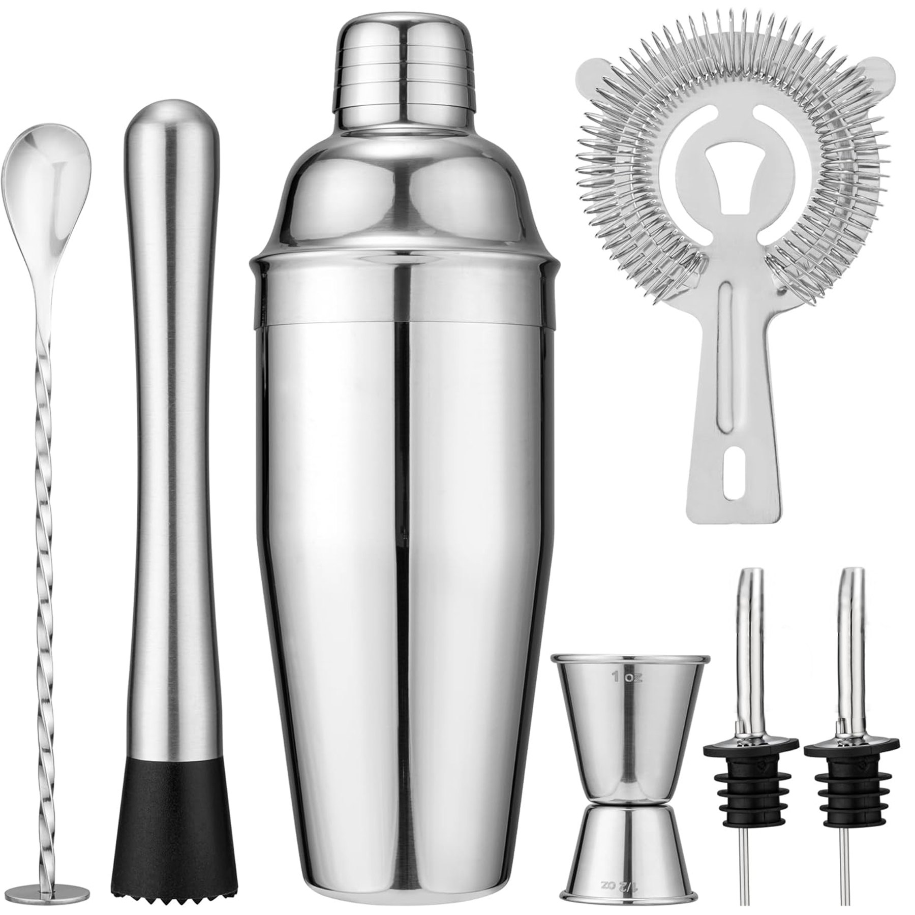 Stainless Steel Bartender Cocktail Shaker Kit Set 5