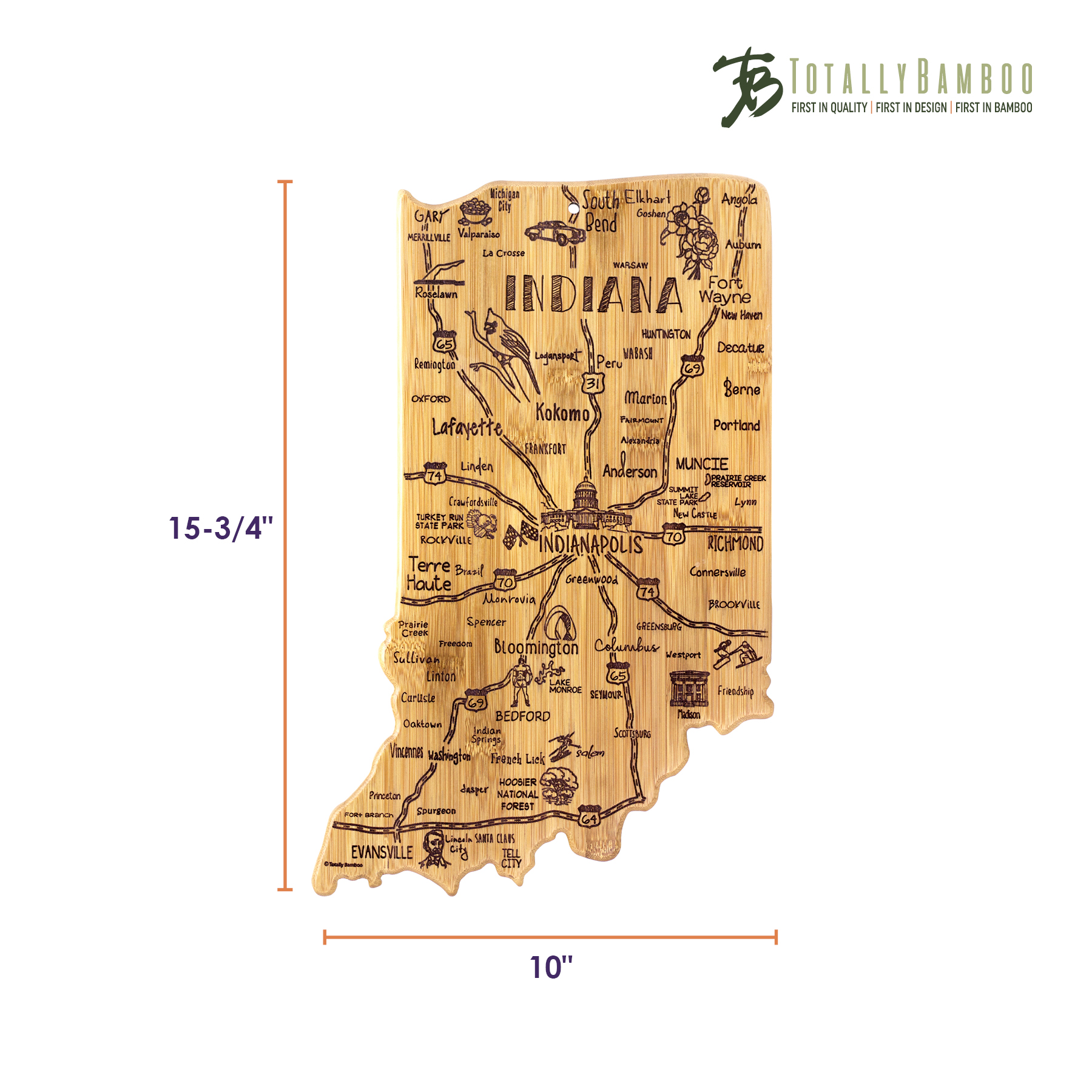 Destination Indiana Cutting & Serving Board 2
