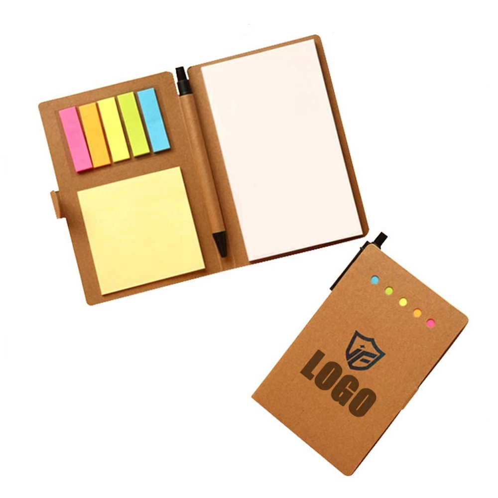 Kraft Paper Cover Notepad with Pen Spiral Notebook 3