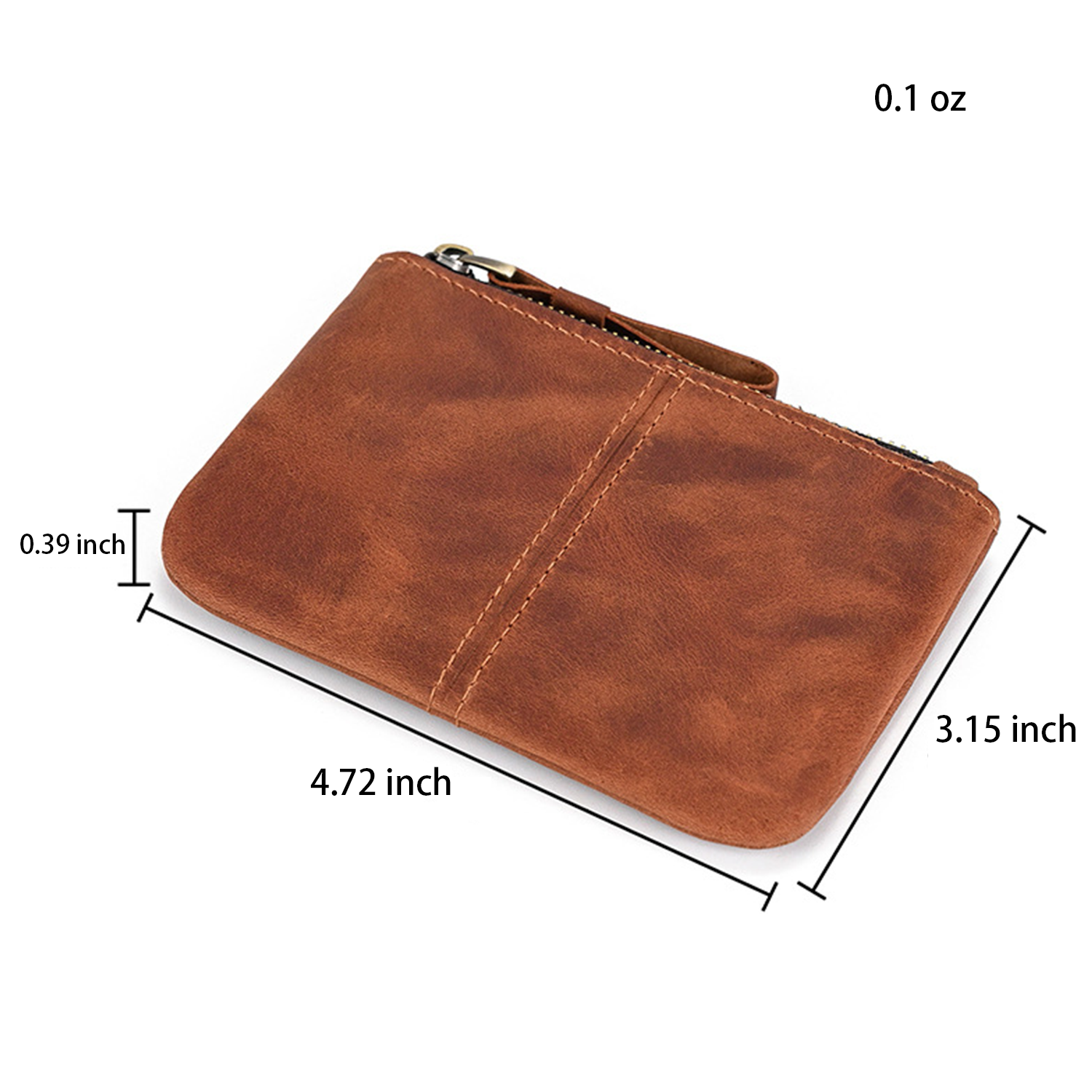 Stylish & Practical Men's Genuine Leather Coin & Key Pouch 3