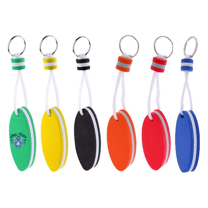 Oval Foam Floating Keychain Key Ring 1