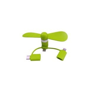 3 In 1 Mini Fan For Smart Phone Portable USB And USB C Compatible 11