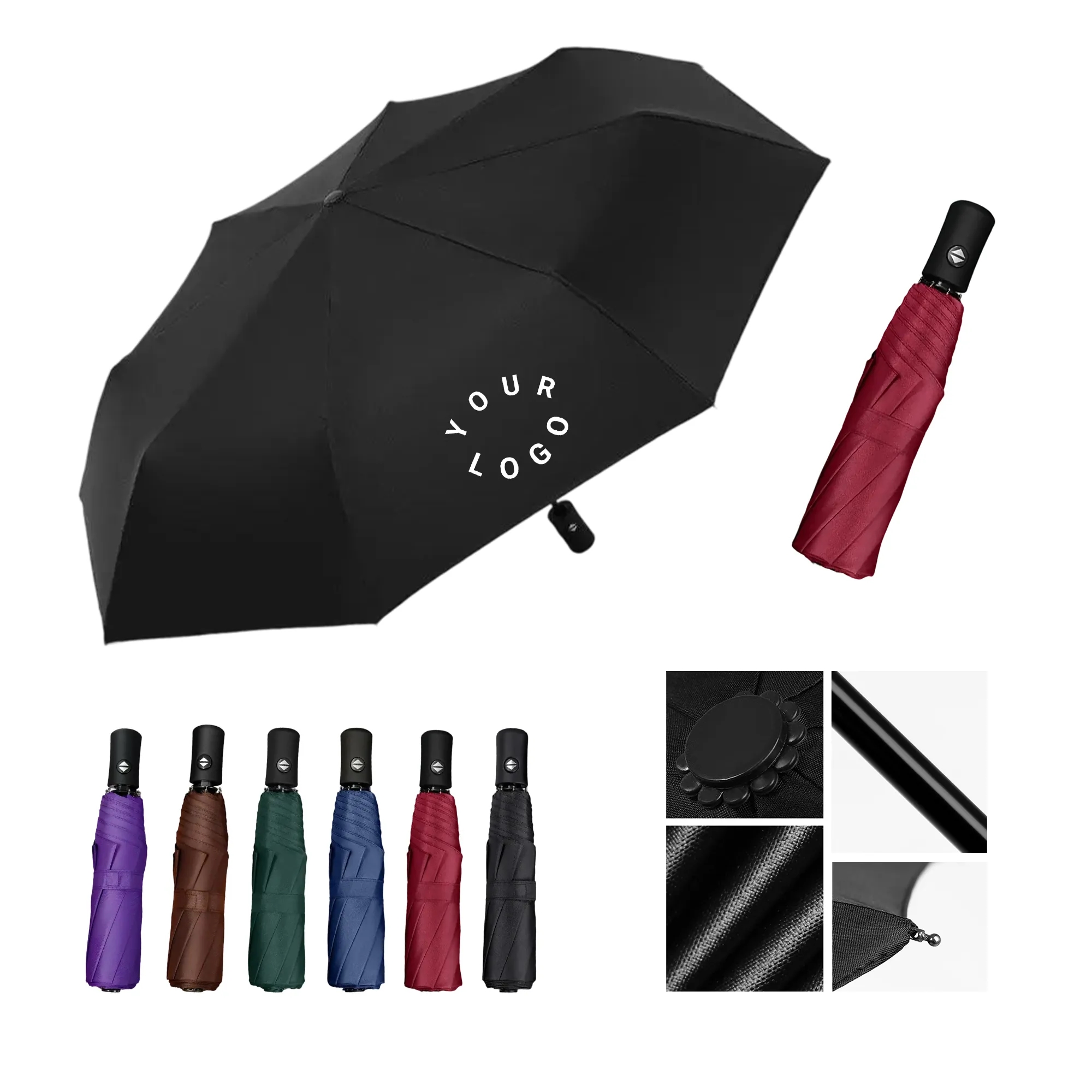 Durable Travel Umbrella with Water Repellent Cloth 1