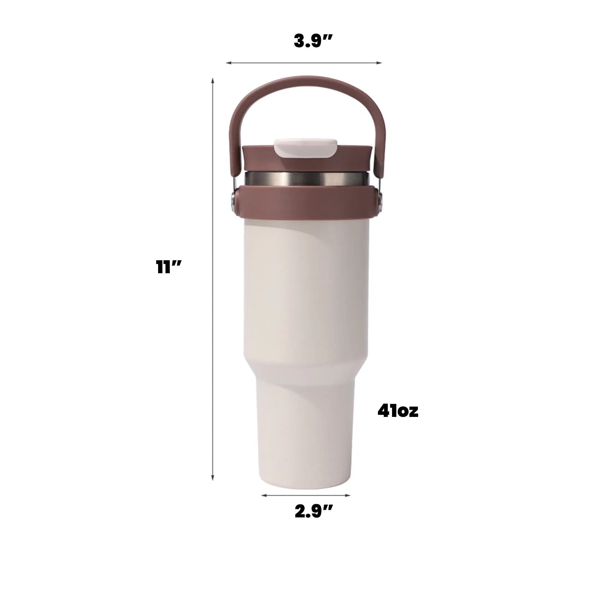 Outdoor 40oz Car Thermos Cup with Handle and Straw 10