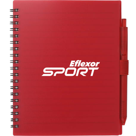 FSC® Recycled 5.5” x 7” Spiral Notebook w/ RPET Pe 158