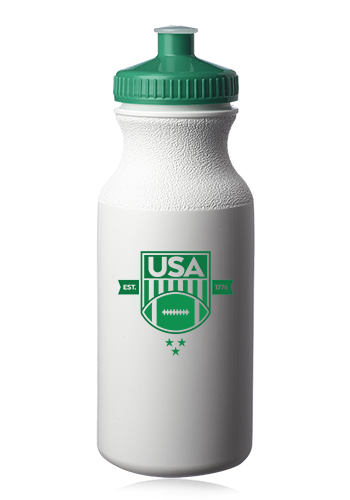 20 oz. White Water Bottles with Push Cap 10