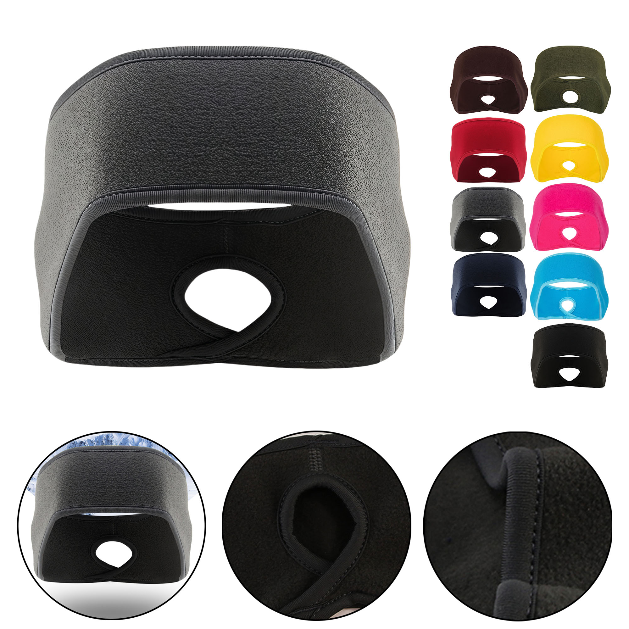 Fleece Ear Warmer Headband for Outdoor Cycling Running Windproof Warm Stretchy Comfortable Durable 5