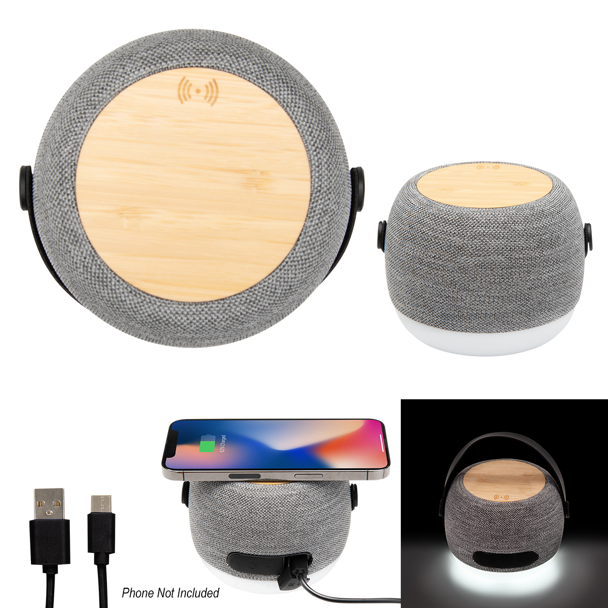 RPET Light Up 15W Charger & Hi-Fi Speaker 2