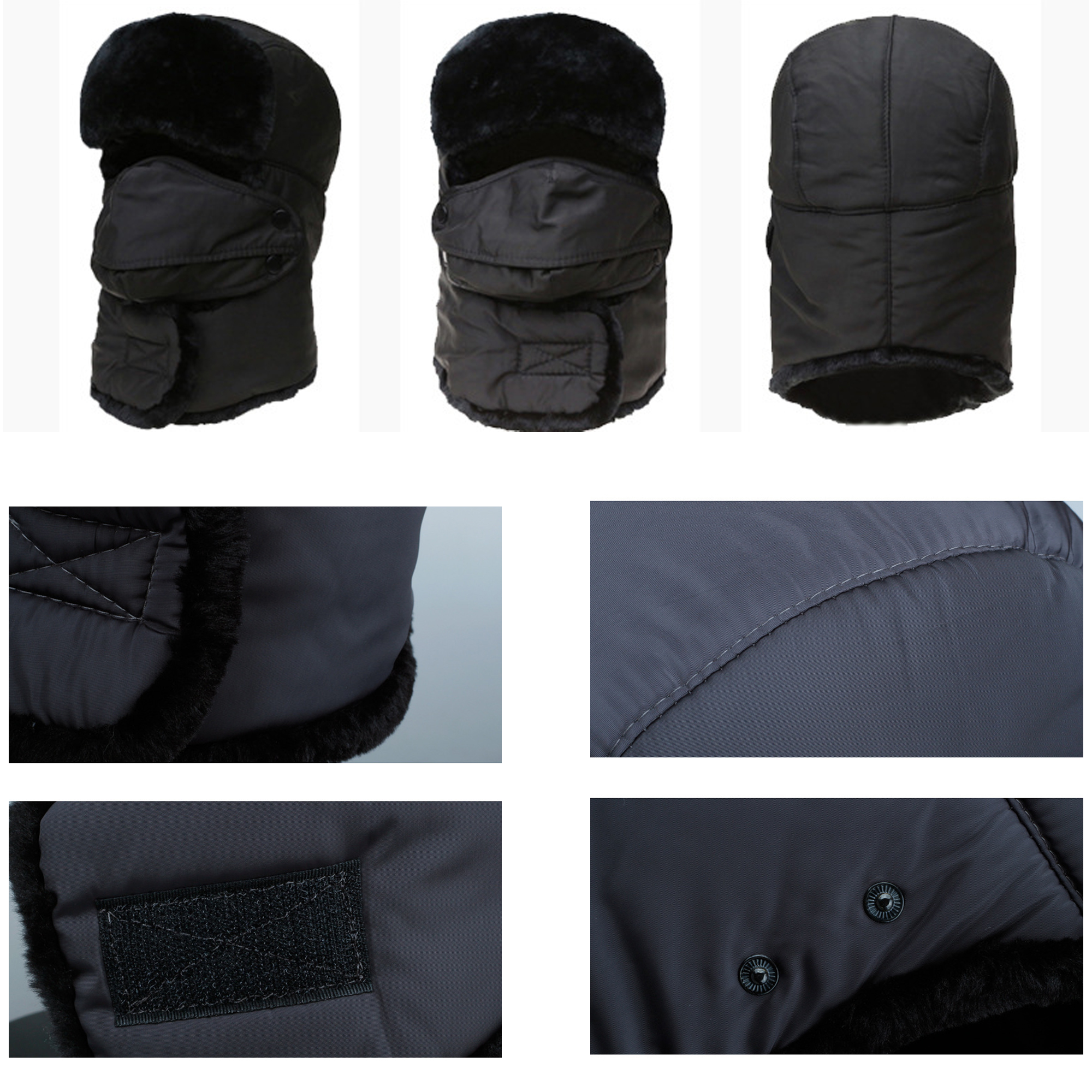 Winter Windproof Trapper Hat With Mask 4