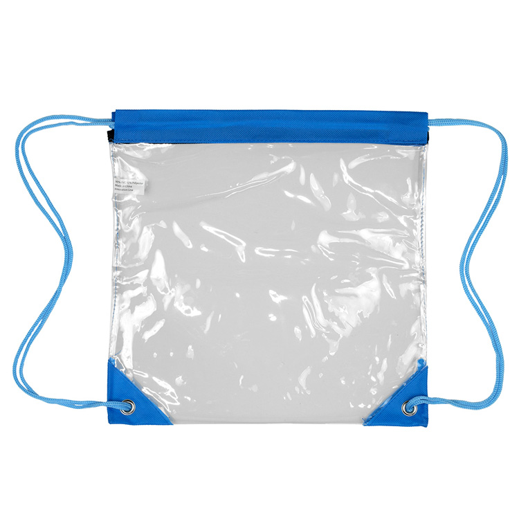 "Harris" Clear Vinyl Stadium Compliant Cinch Pack Backpack 14