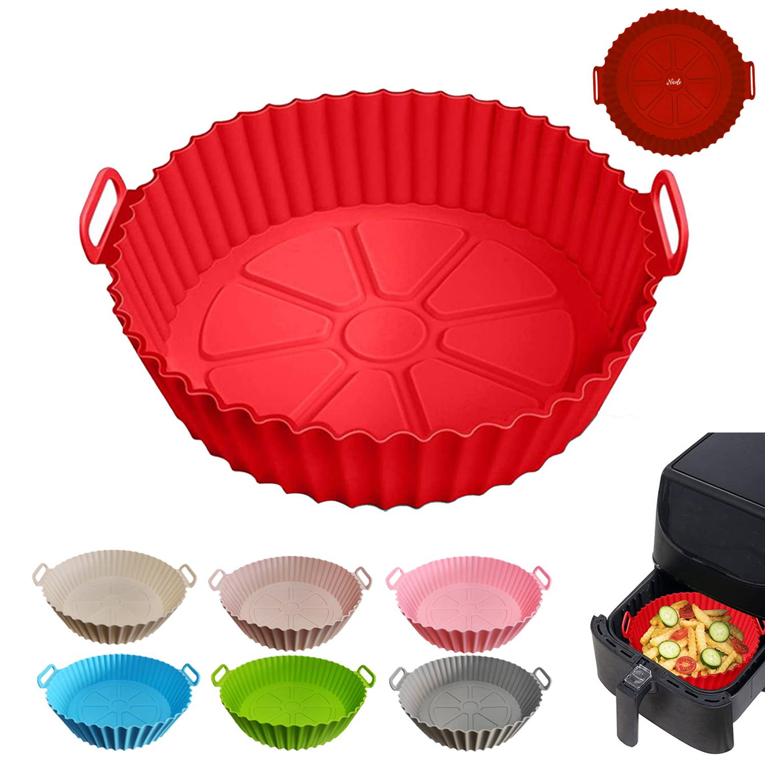 Silicone Liner Reusable Air Fryer Pot 2