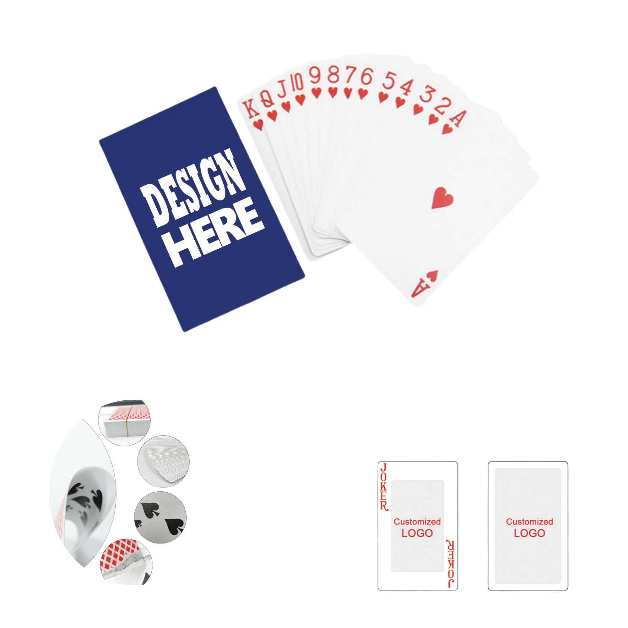 Custom Back And Faces Poker Size Playing Cards