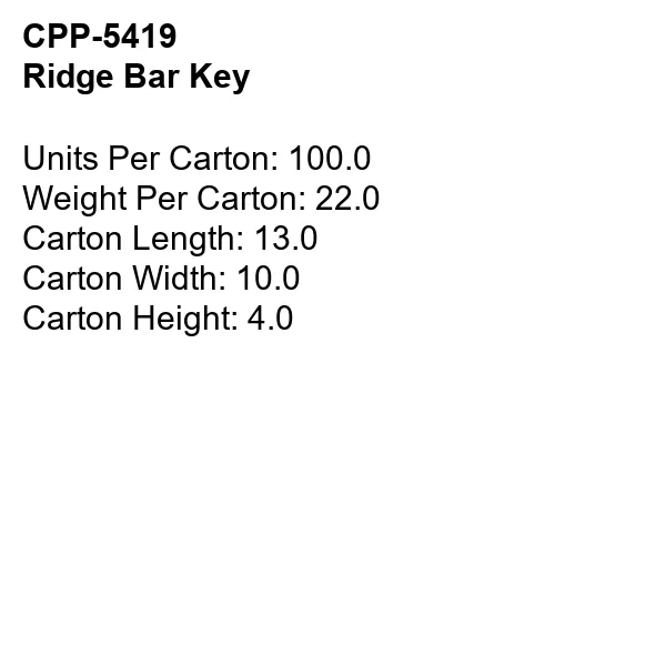 Ridge Bar Key 10