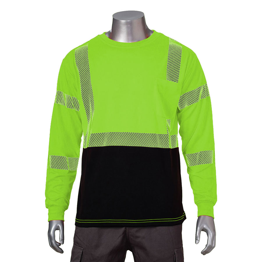 VISIPRO Long Sleeve Reflective Front Colorblock Safety Polo 4