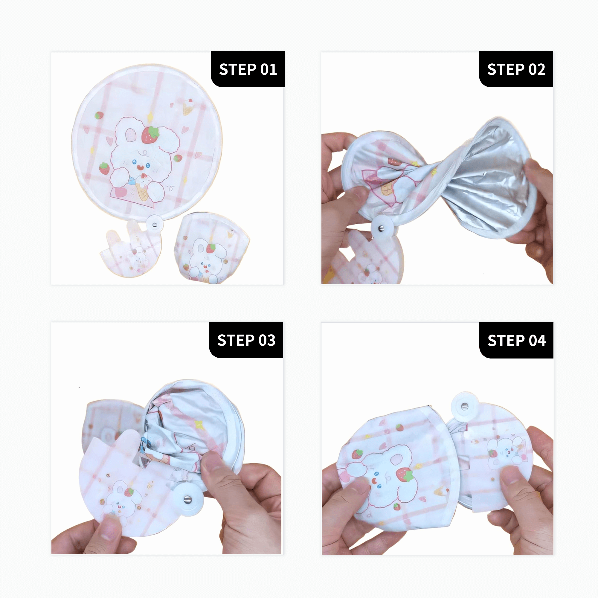 Foldable Handheld Reflective Fan 1