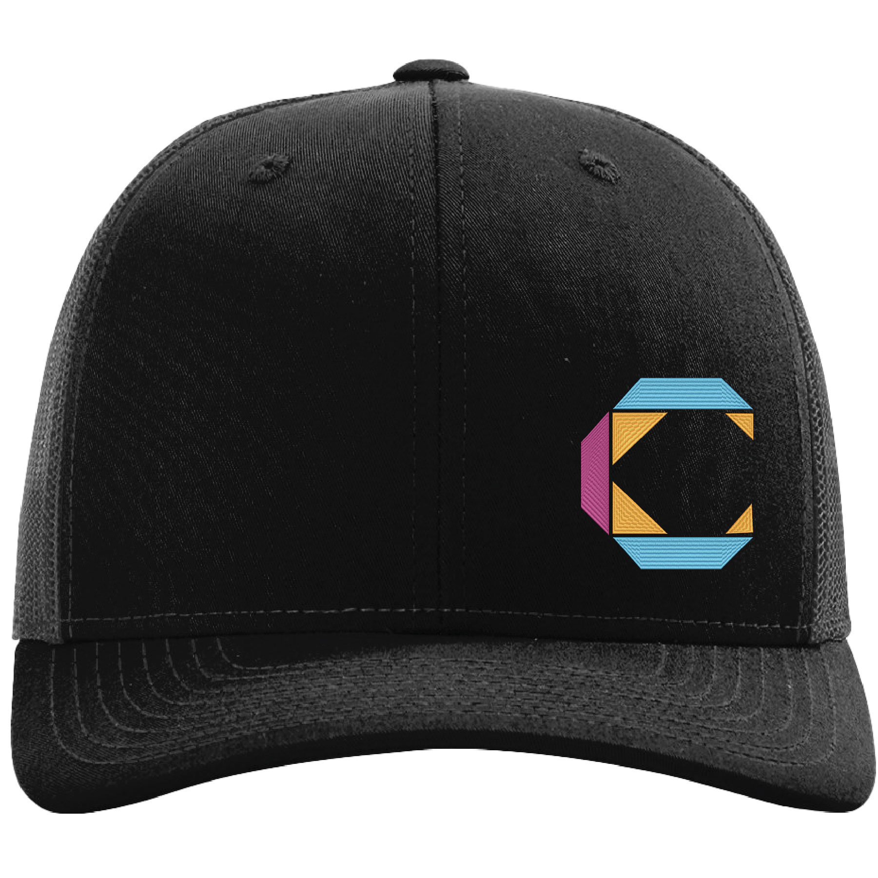 Richardson 112+ R-FLEX Adjustable Trucker Hat w/Leatherette Adhesive Patches or Embroidery 36