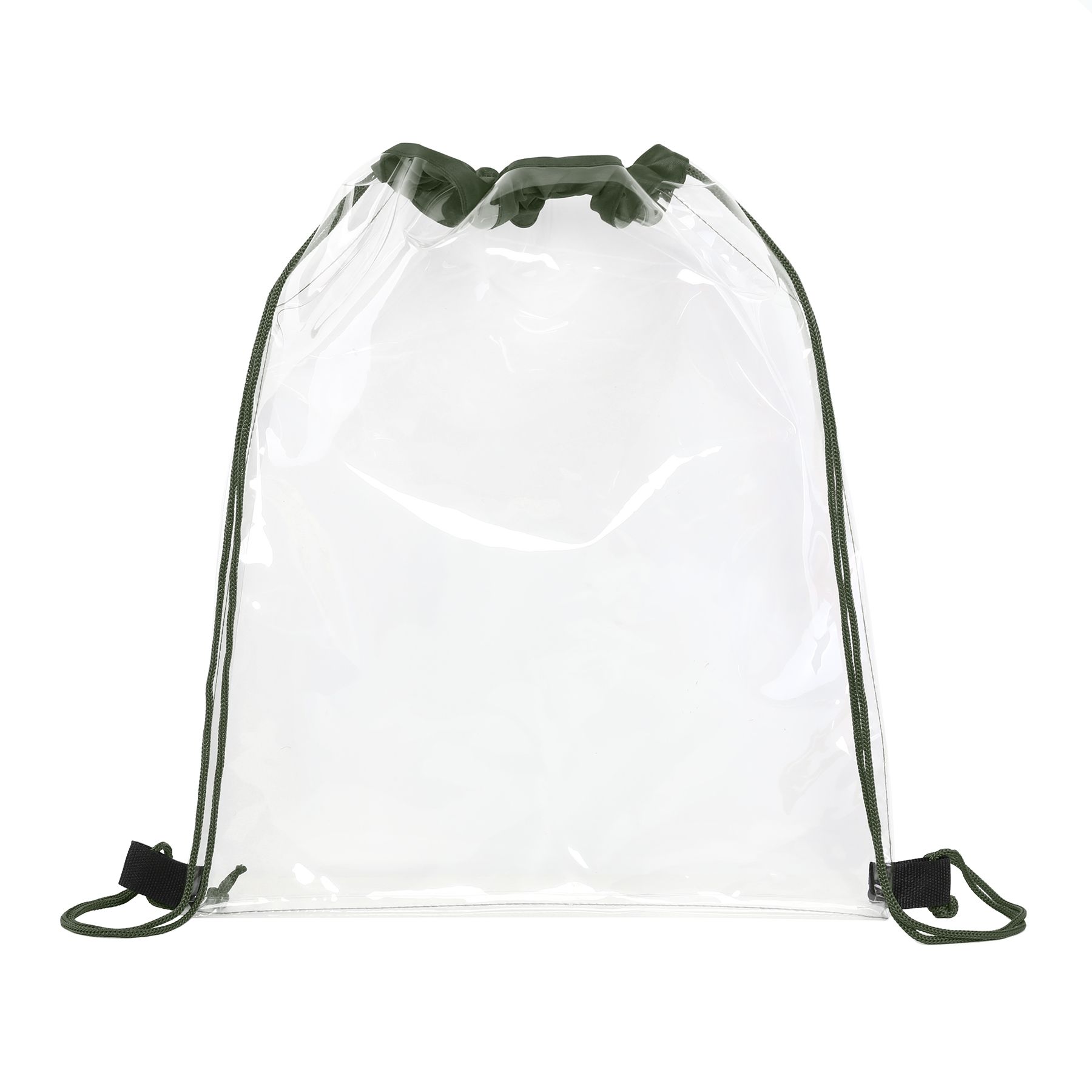 Large Clear Water-Resistant Stadium Drawstring Backpack 14