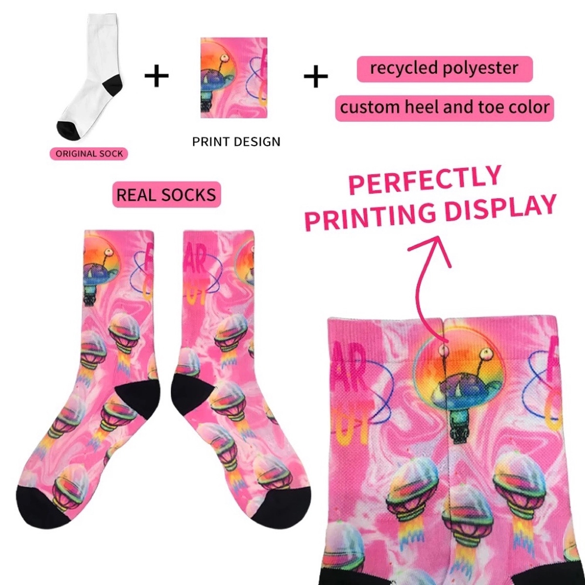 Sublimation Full Color Crew Socks 2