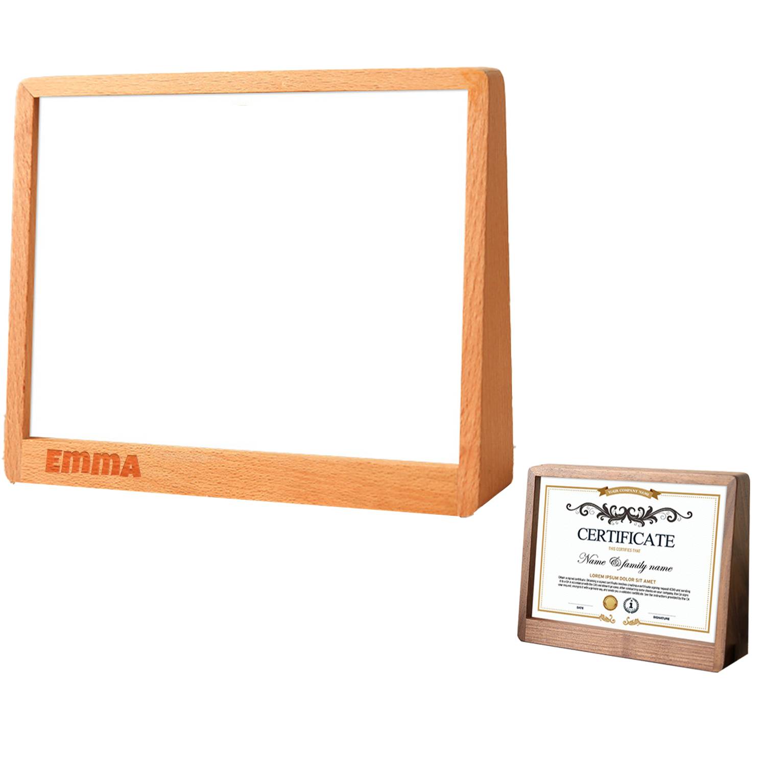 4x6inch Beech Wood Certificate Album Frame 1