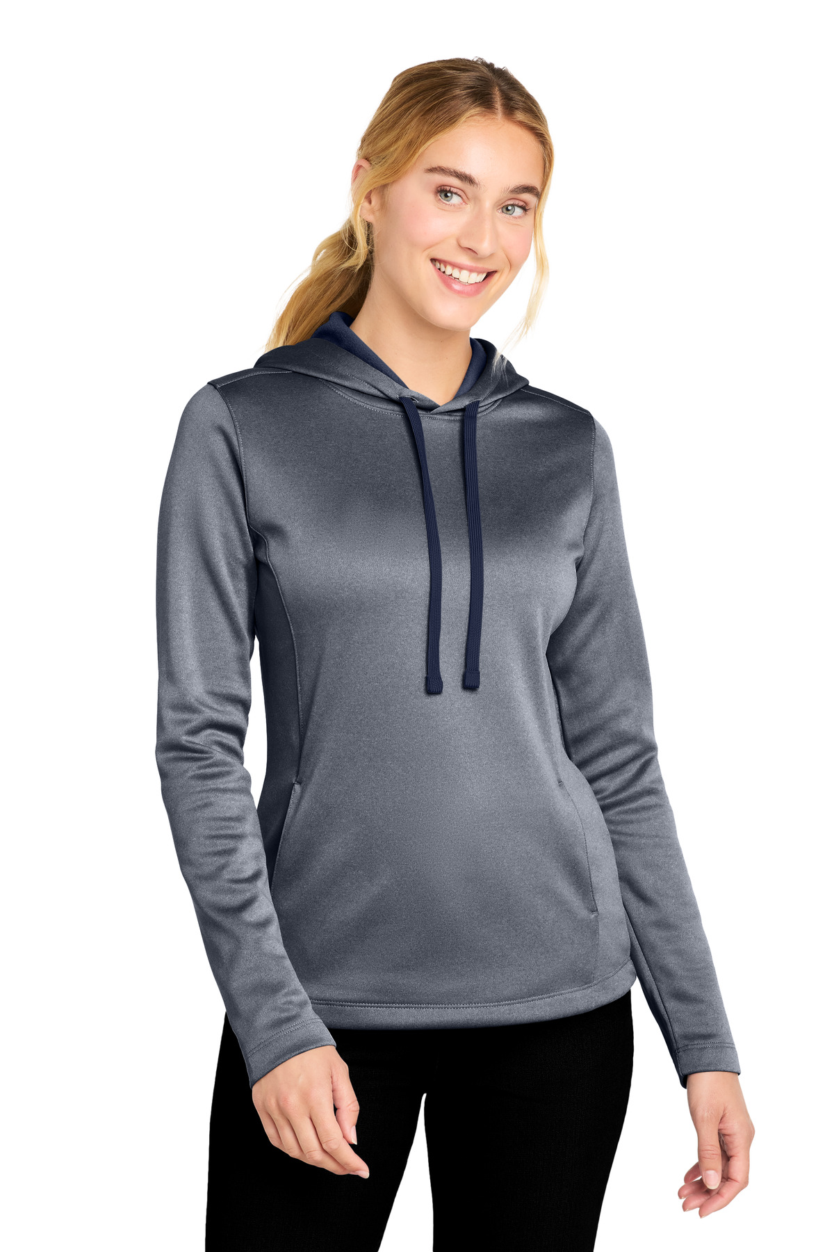 Sport-Tek Women's PosiCharge Sport-Wick Heather Fleece Hooded Pullover. LST264 5