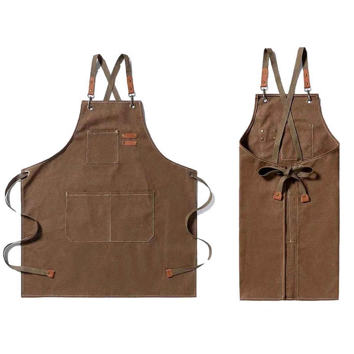 Denim Aprons with Cross Back Adjustable Straps 1