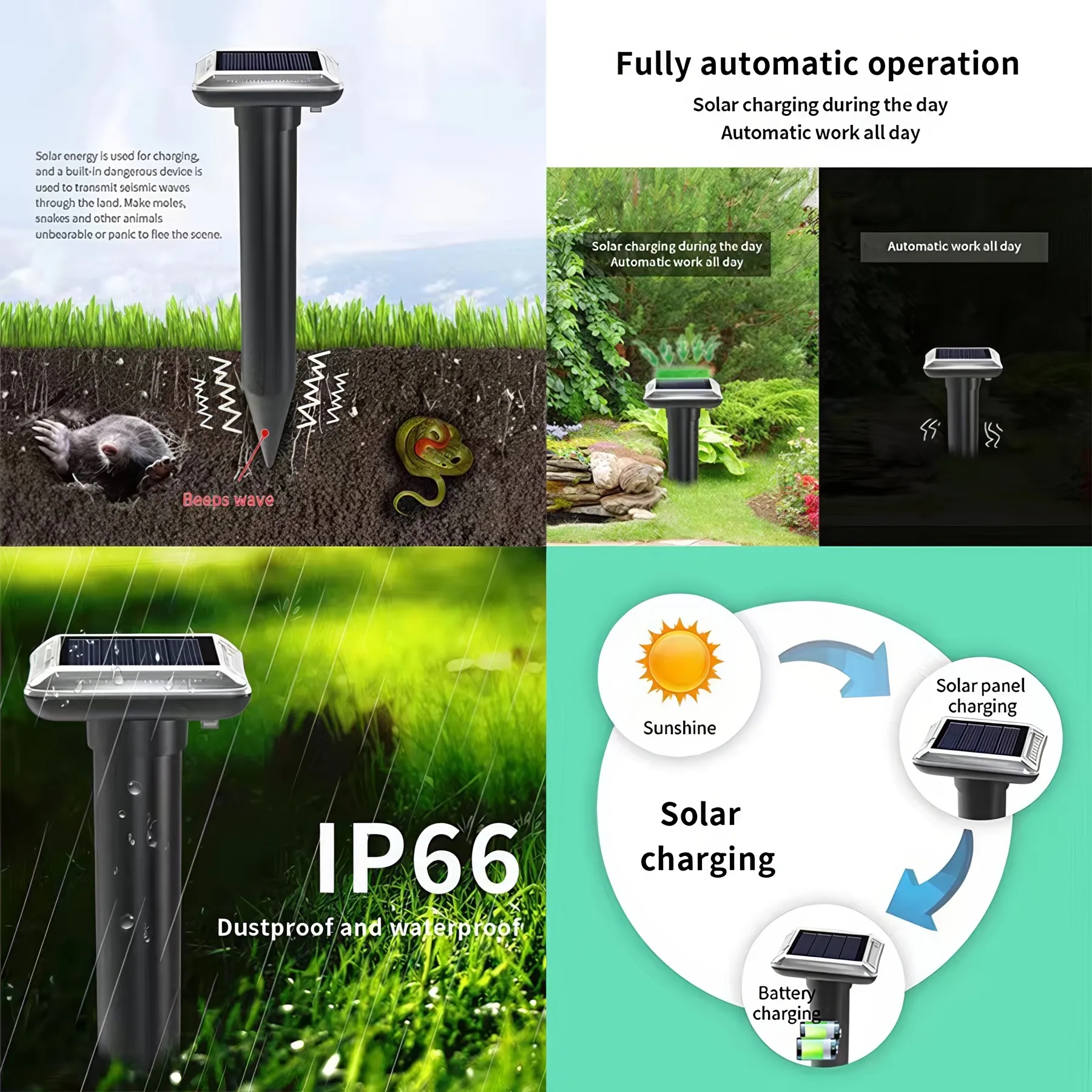 Solar Powered Mole Repellent 5