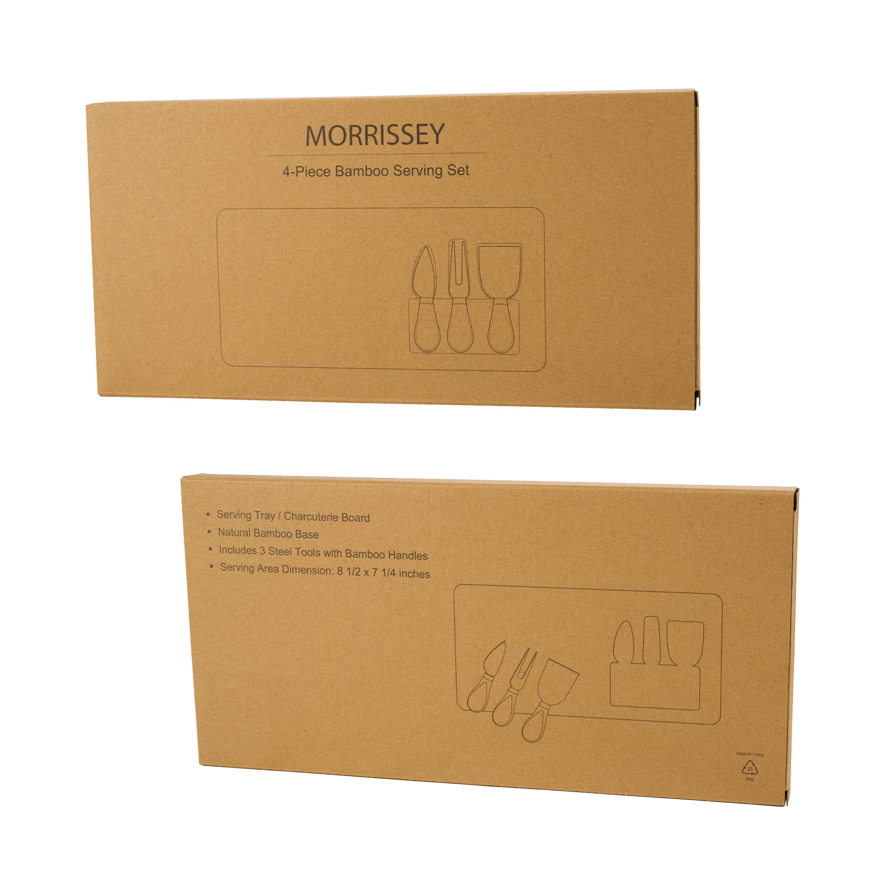 Morrissey 4-Piece Bamboo Cheese Set 4