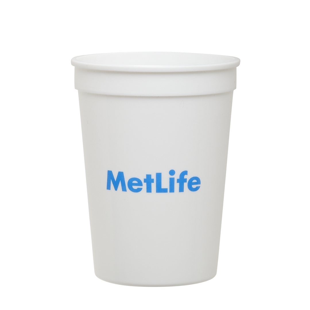 12 oz. White Plastic Stadium Cup 3