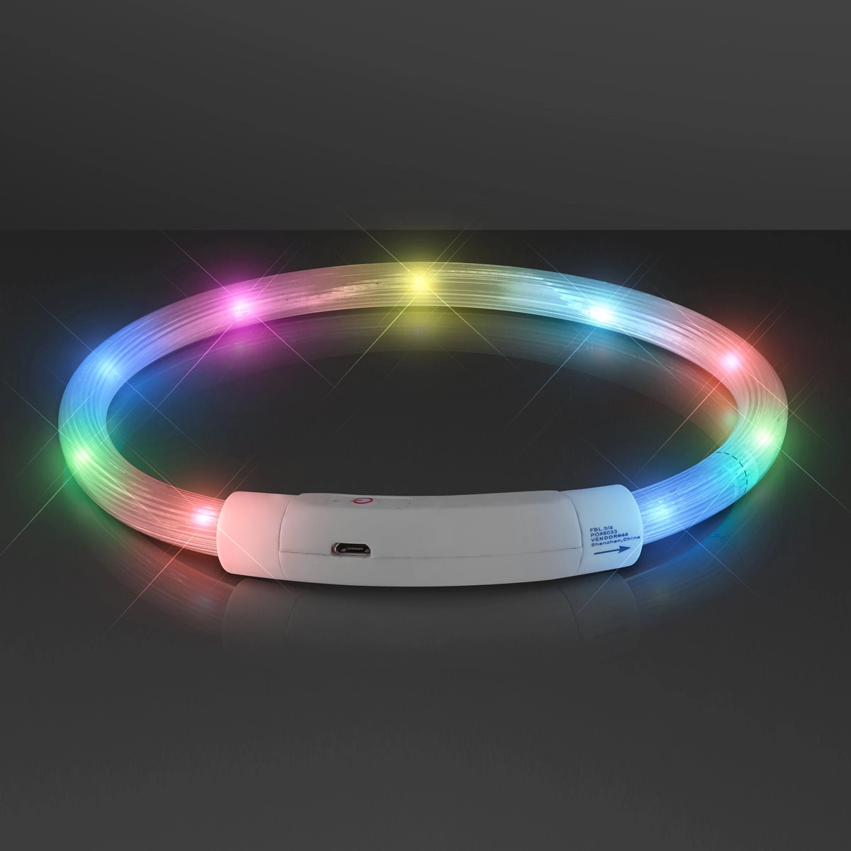 Bright Light Up Dog Collar, Rechargeable 3