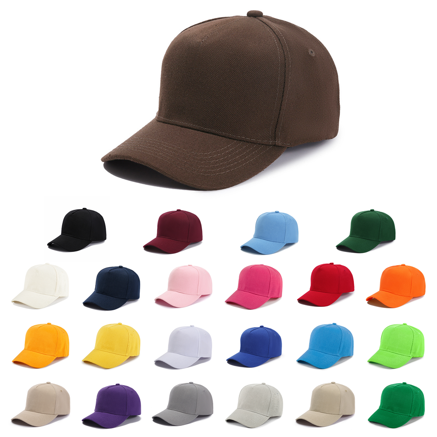Stock Solid Color Polyester 5-Panel Cap 19