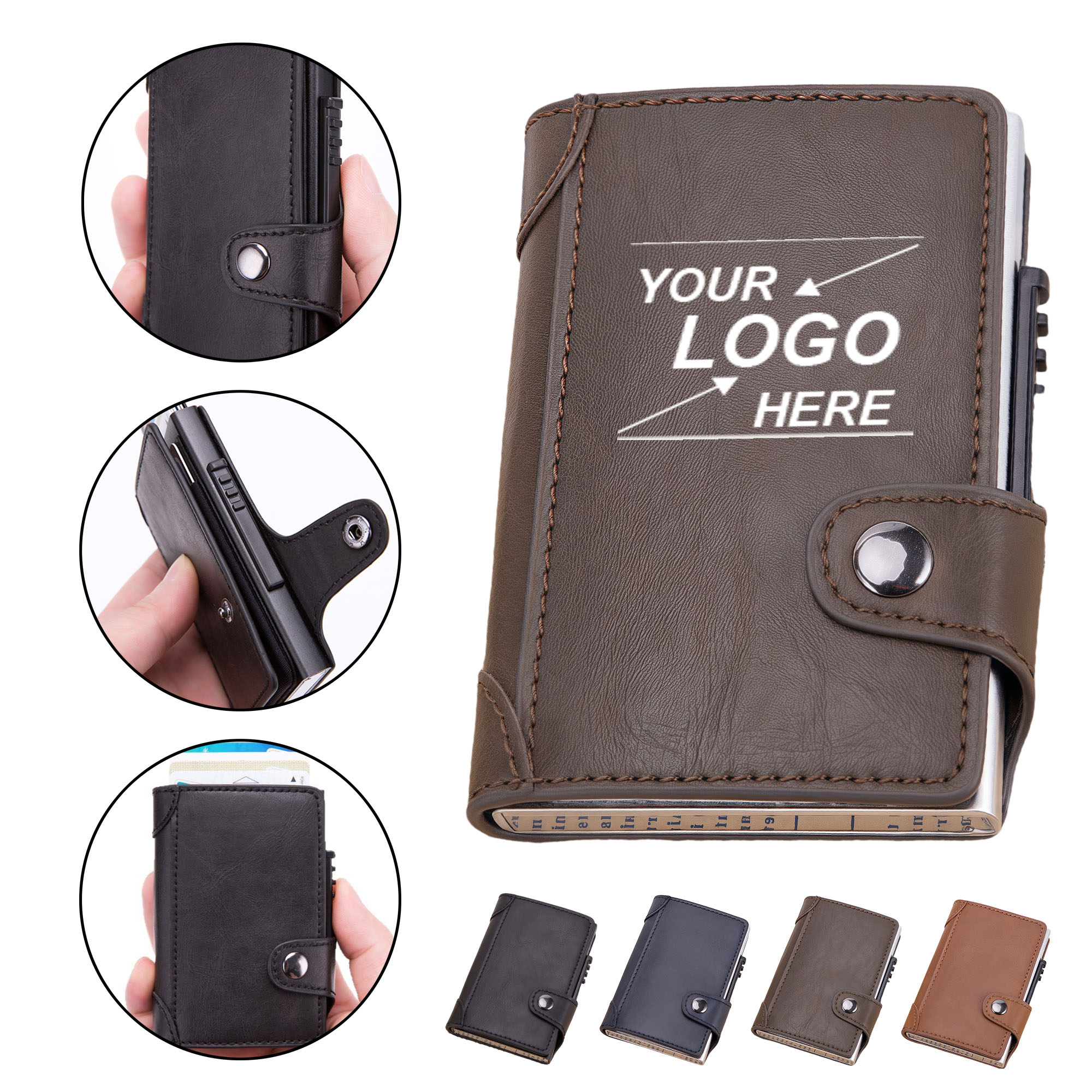 RFID Blocking Card Holder - PU Leather Slim Credit Card Sleeve 6