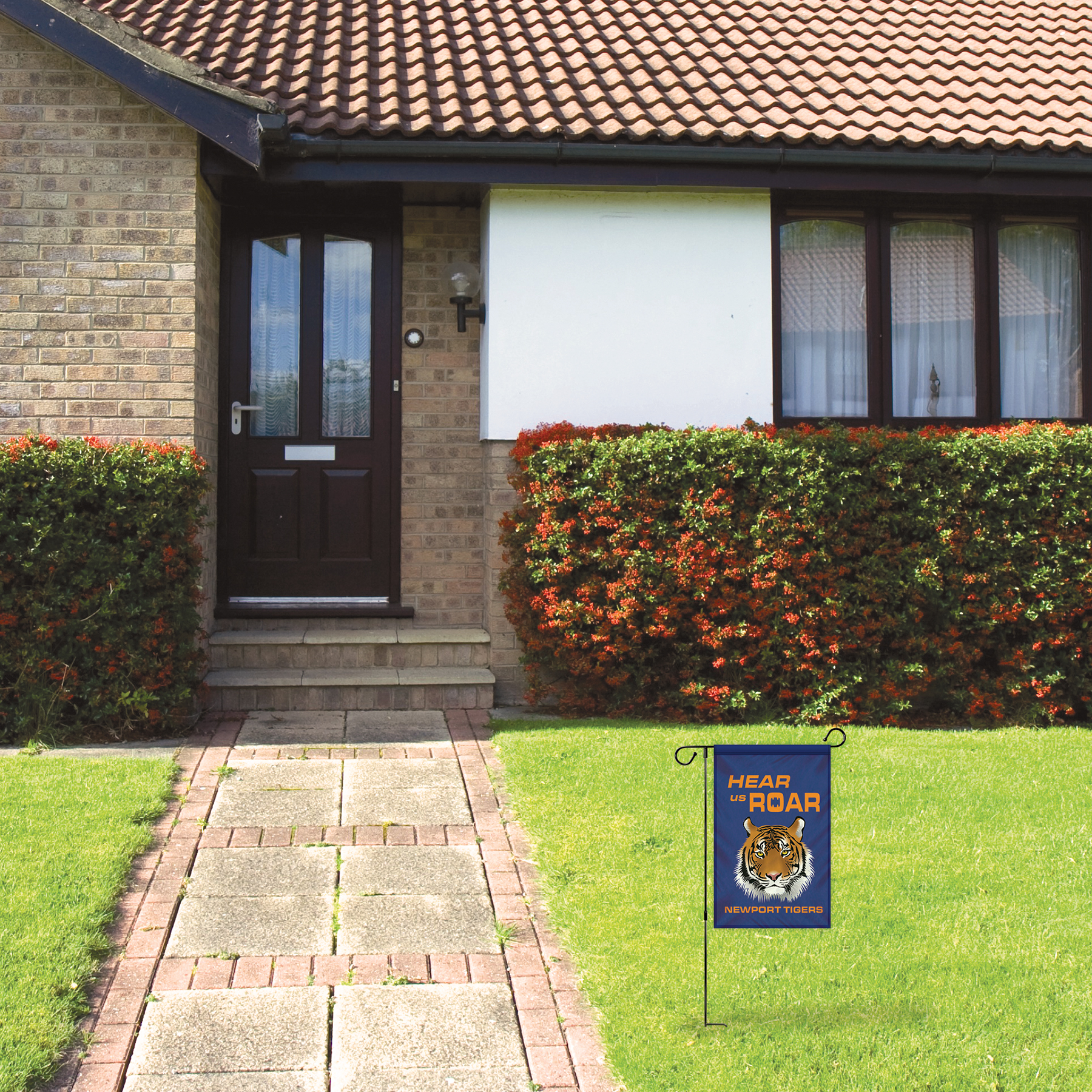 12" x 18" Custom Single Reverse Garden Banner with Hardware 3