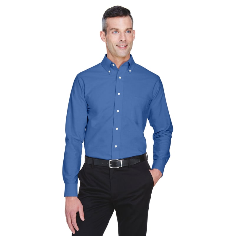 UltraClub Men's Classic Wrinkle-Resistant Long-Sleeve Oxford 21