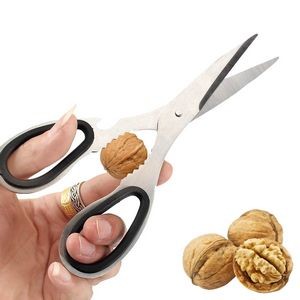 Stylish Black Handle Scissors With Bottle Opener Multifunctional 17