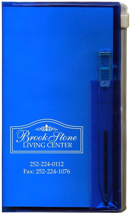 Monthly Zip Back Planner W/ Clear Pen - Translucent Color (2 Color Insert) 3