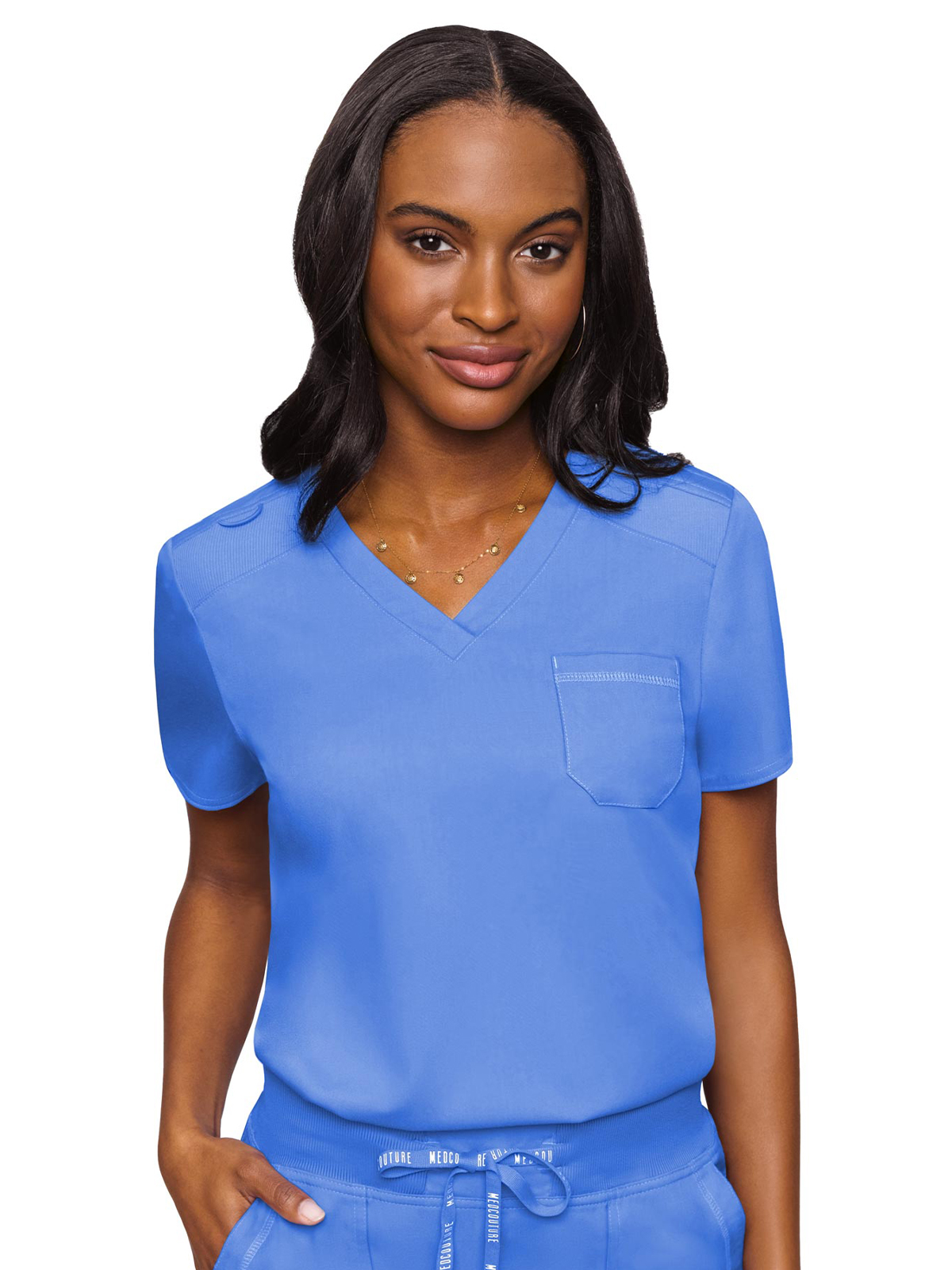 Med Couture - MC Touch - Women's 1-Pocket V-Neck Top 33