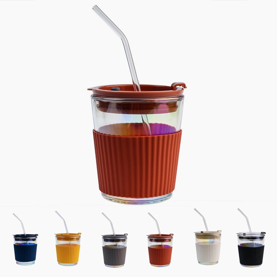 Glass Tumblers with Lids and Straws 5