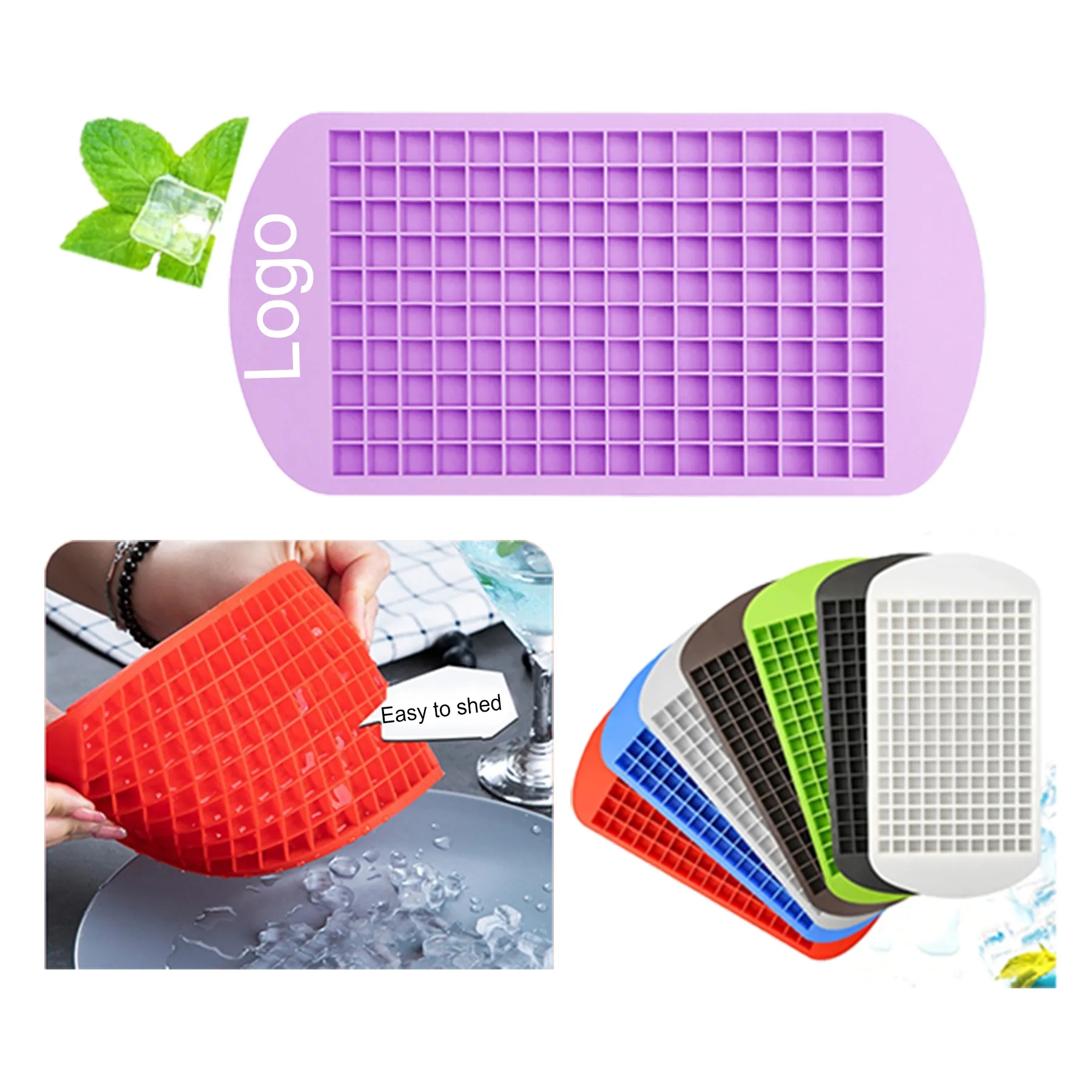 MOQ 20 Silicone Ice Cube Tray High Capacity Mold 2