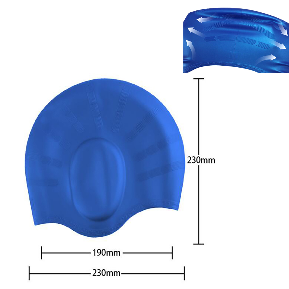 Ear Protection Silicone Swimming Cap 2