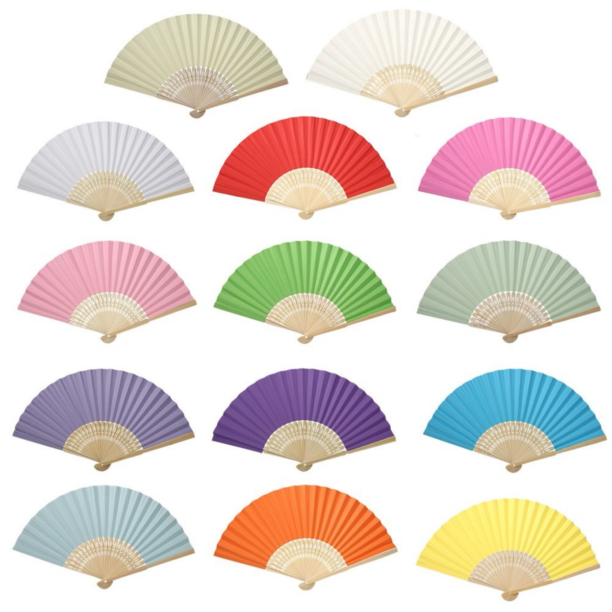 Vintage Folding Wood Hand Fan 2