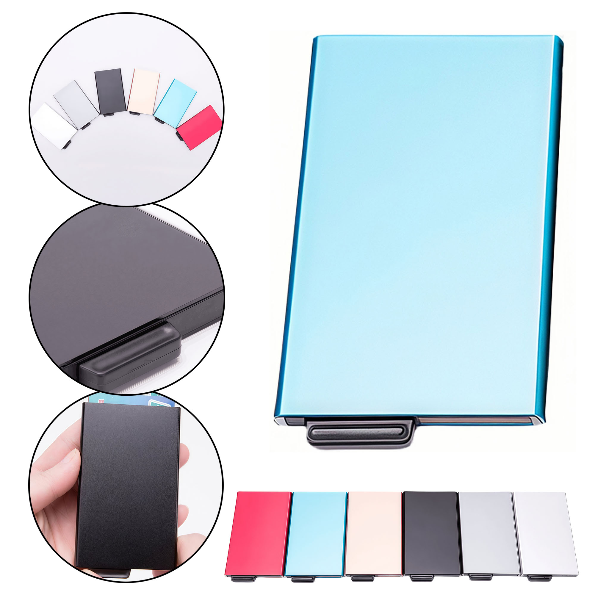 Colorful RFID Blocking Automatic Eject Credit Card Holder 4