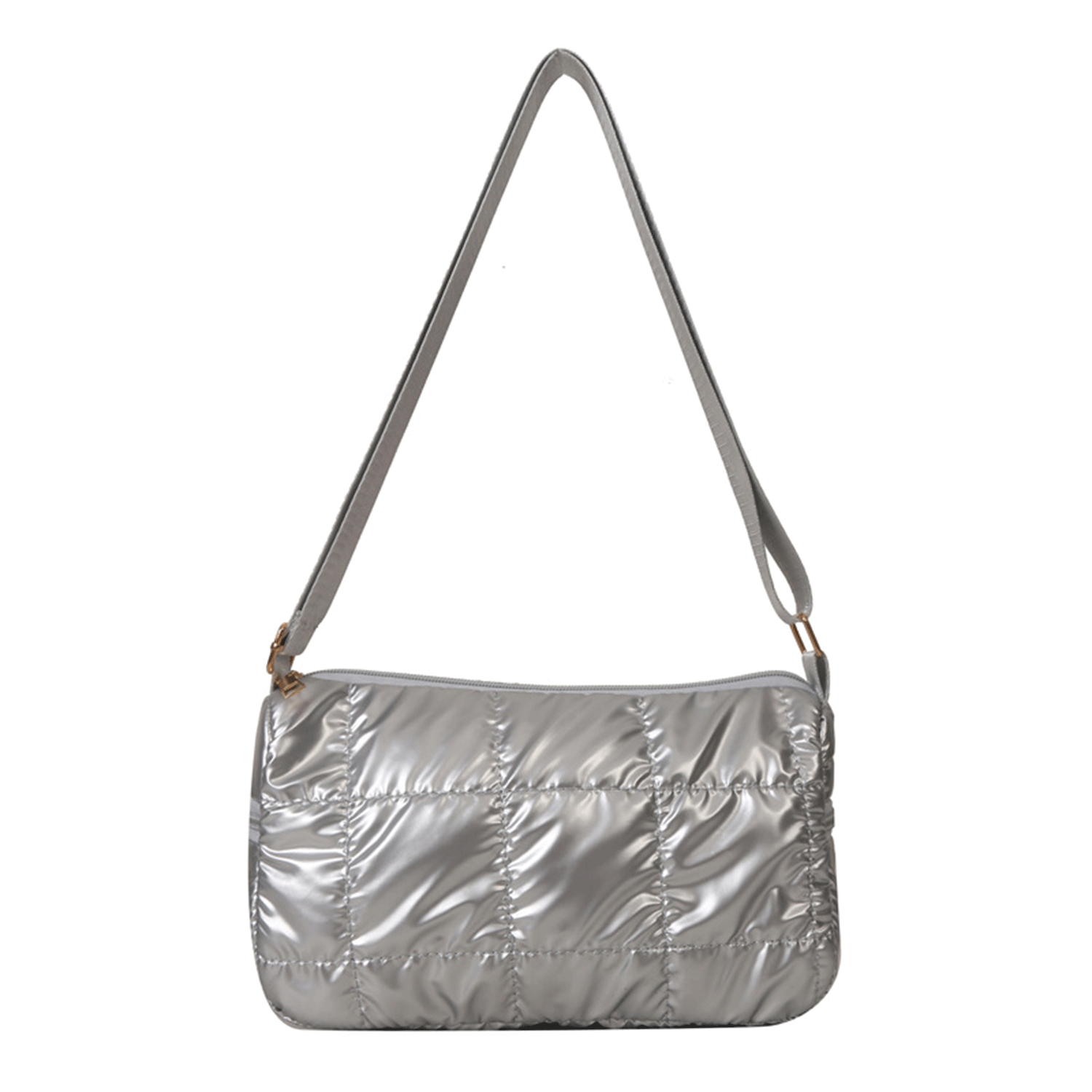 Winter New quilted Grid Small Square Puffer Crossbody Bag 2