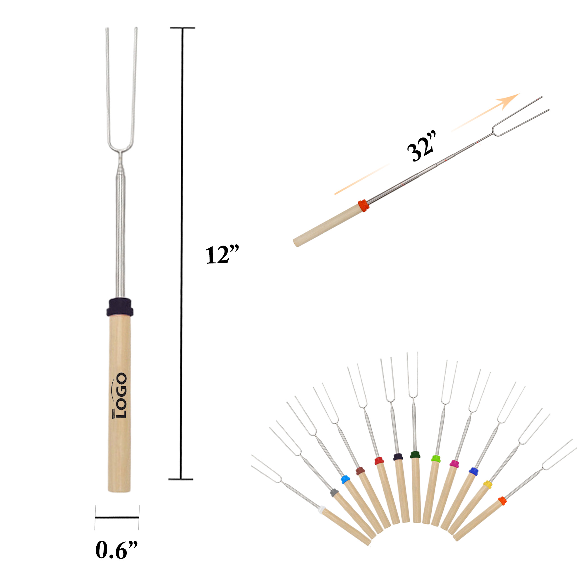 Telescopic Stainless BBQ Fork 4