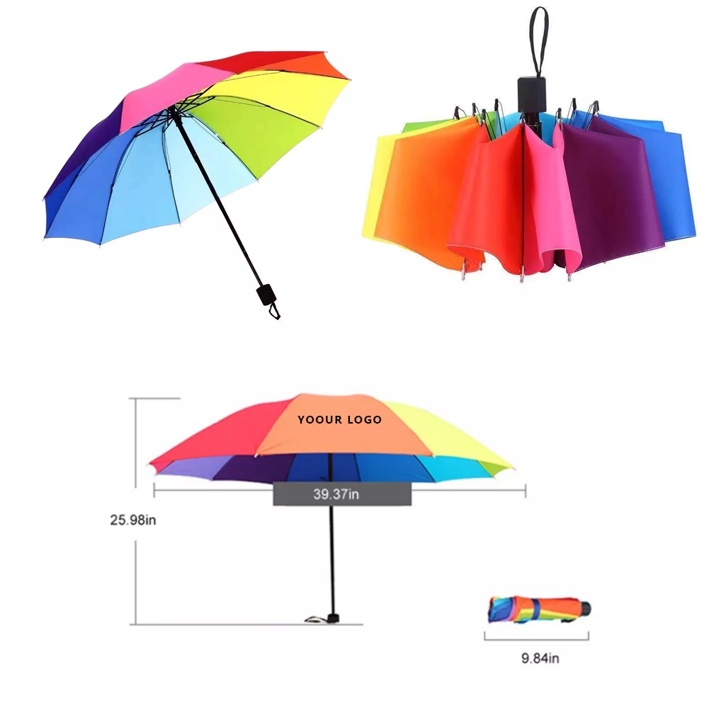 Mini Folding Rainbow Umbrella 3