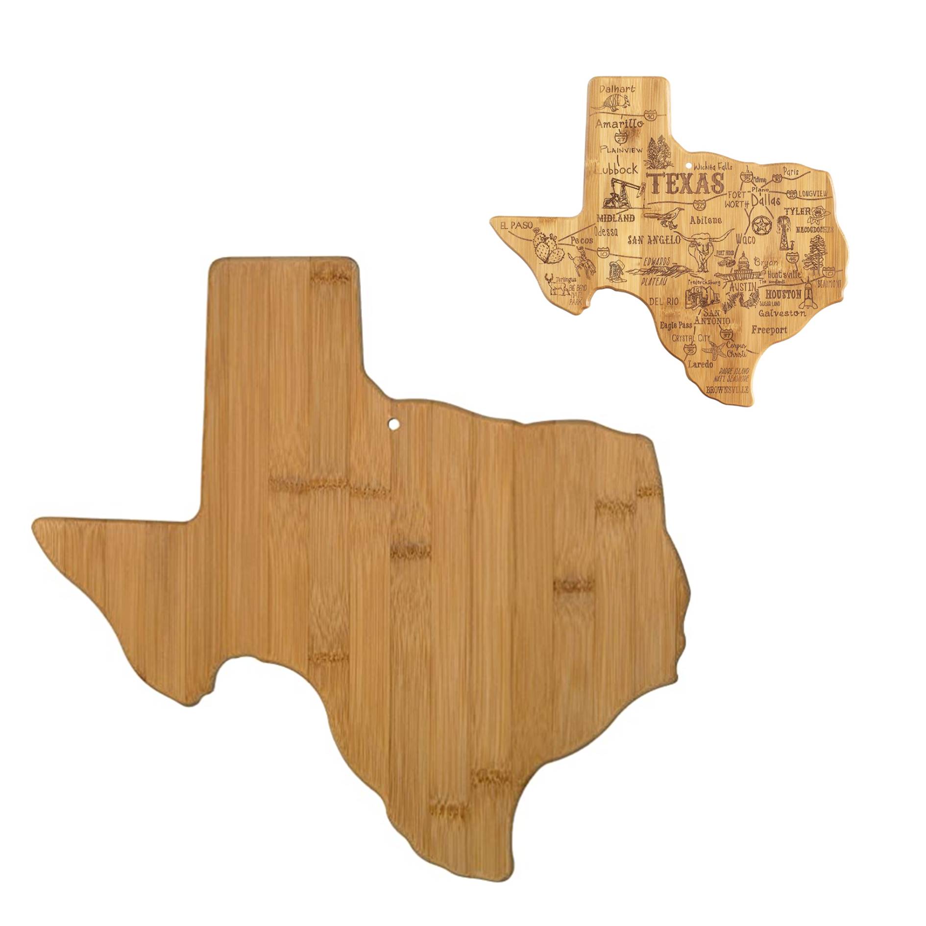 Texas State Shaped Serving Cutting Board 3
